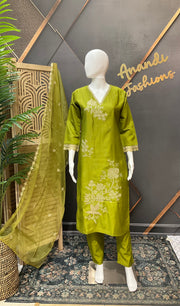 Green Party Wear Kurti set