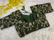 Teal blue blouse -  - Anandi Fashions