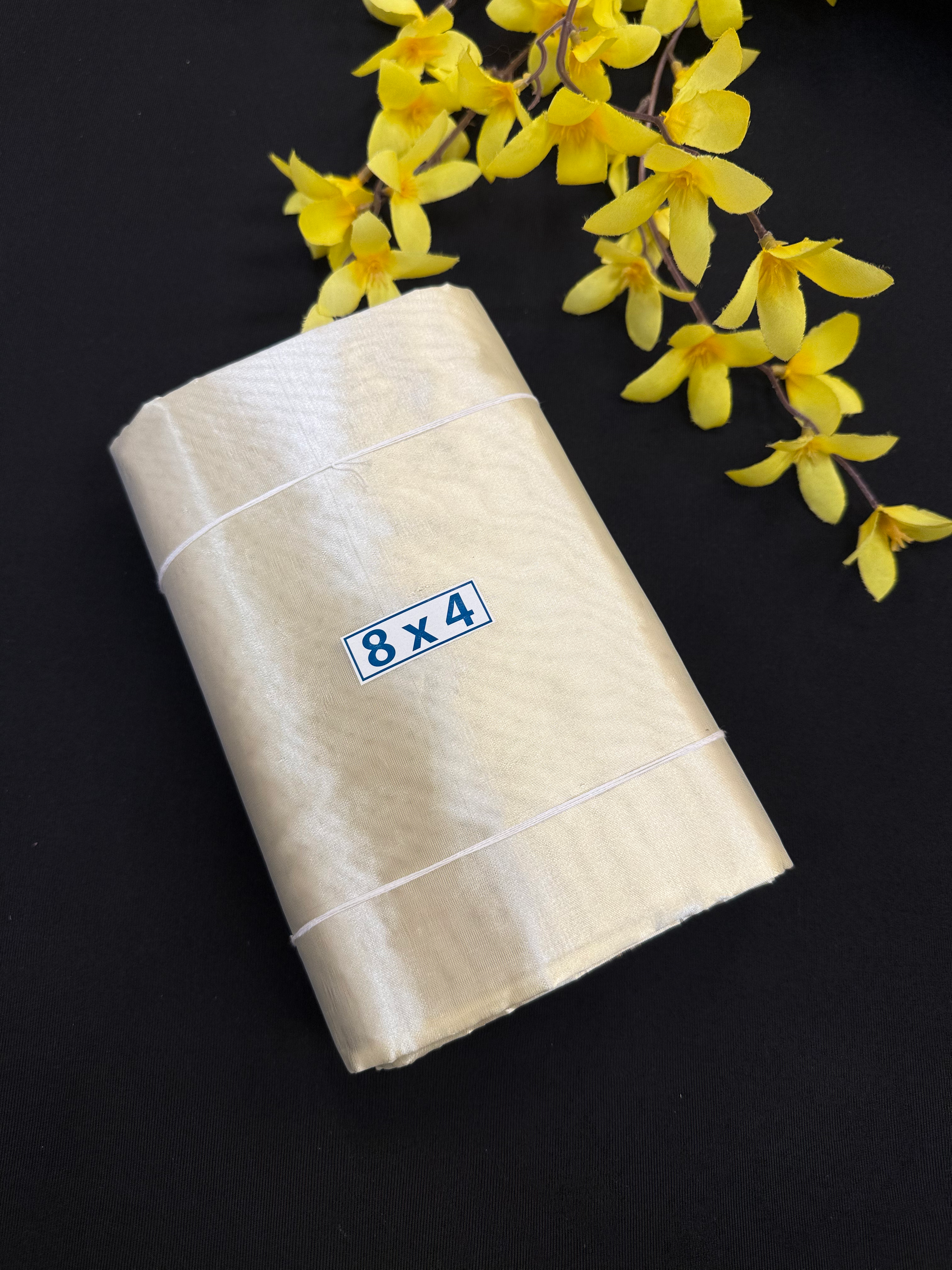 8*4 Silk Panche/Dhothi with Border image 1