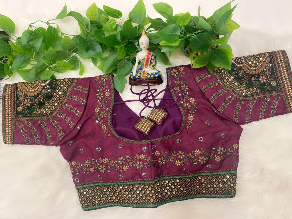 Purple work blouse - Size 40