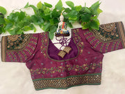 Purple work blouse - Size 40