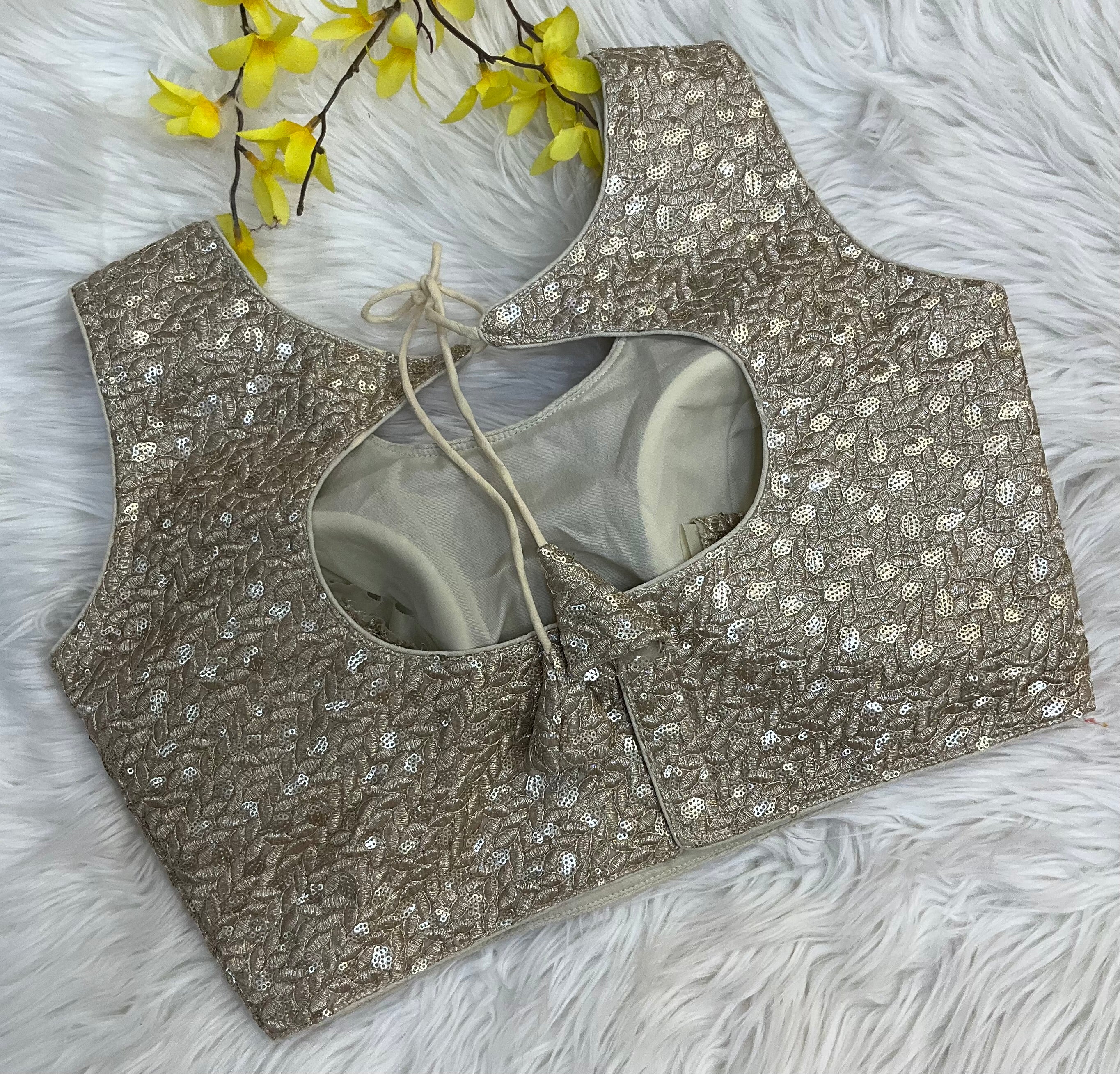 Size 40-Gold Fancy Blouse