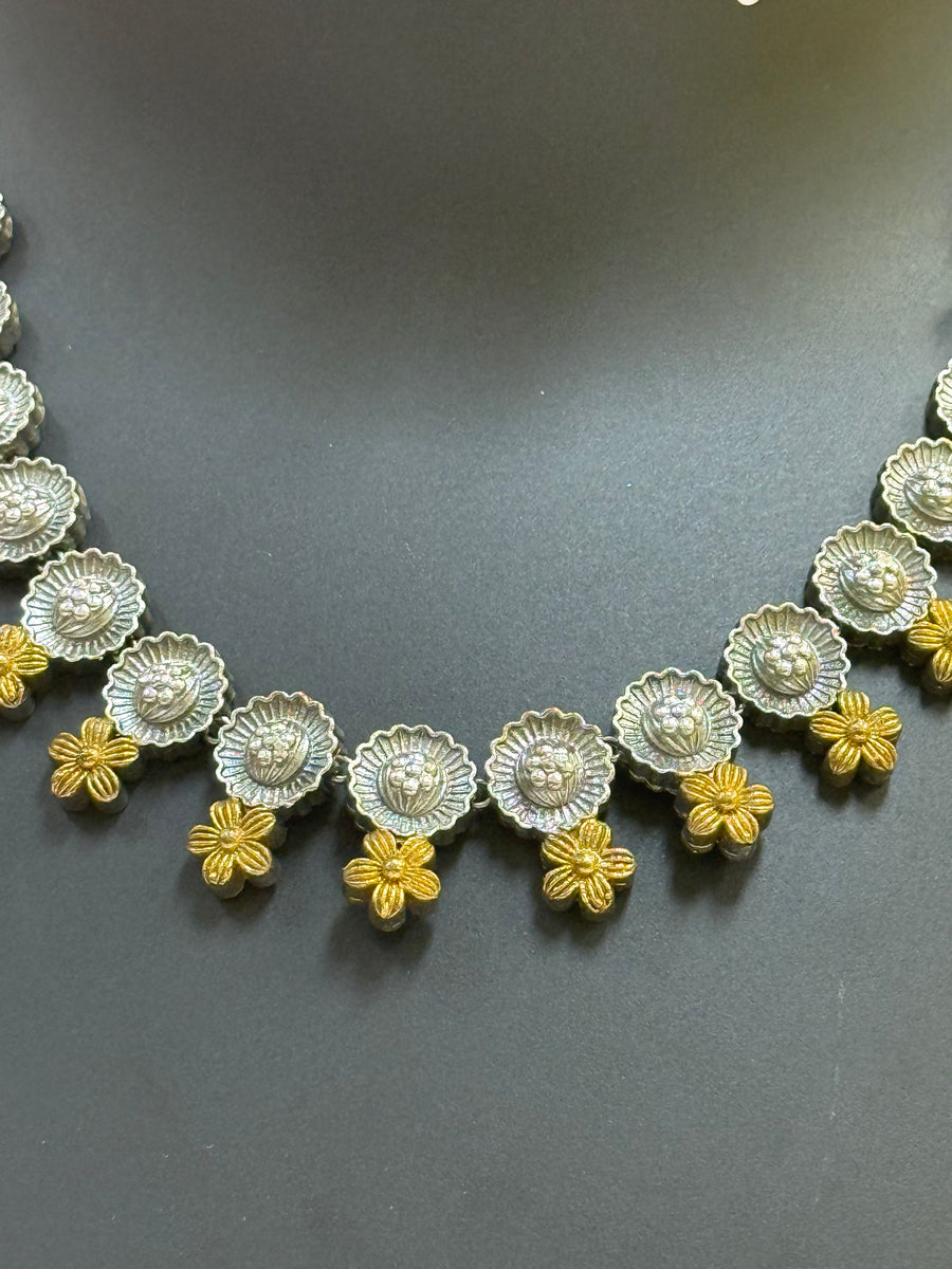 Dual Tone German Silver Necklace set