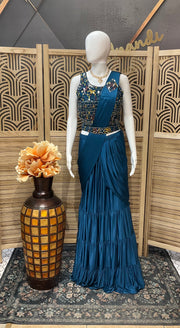 Blue Ready to Wear Saree