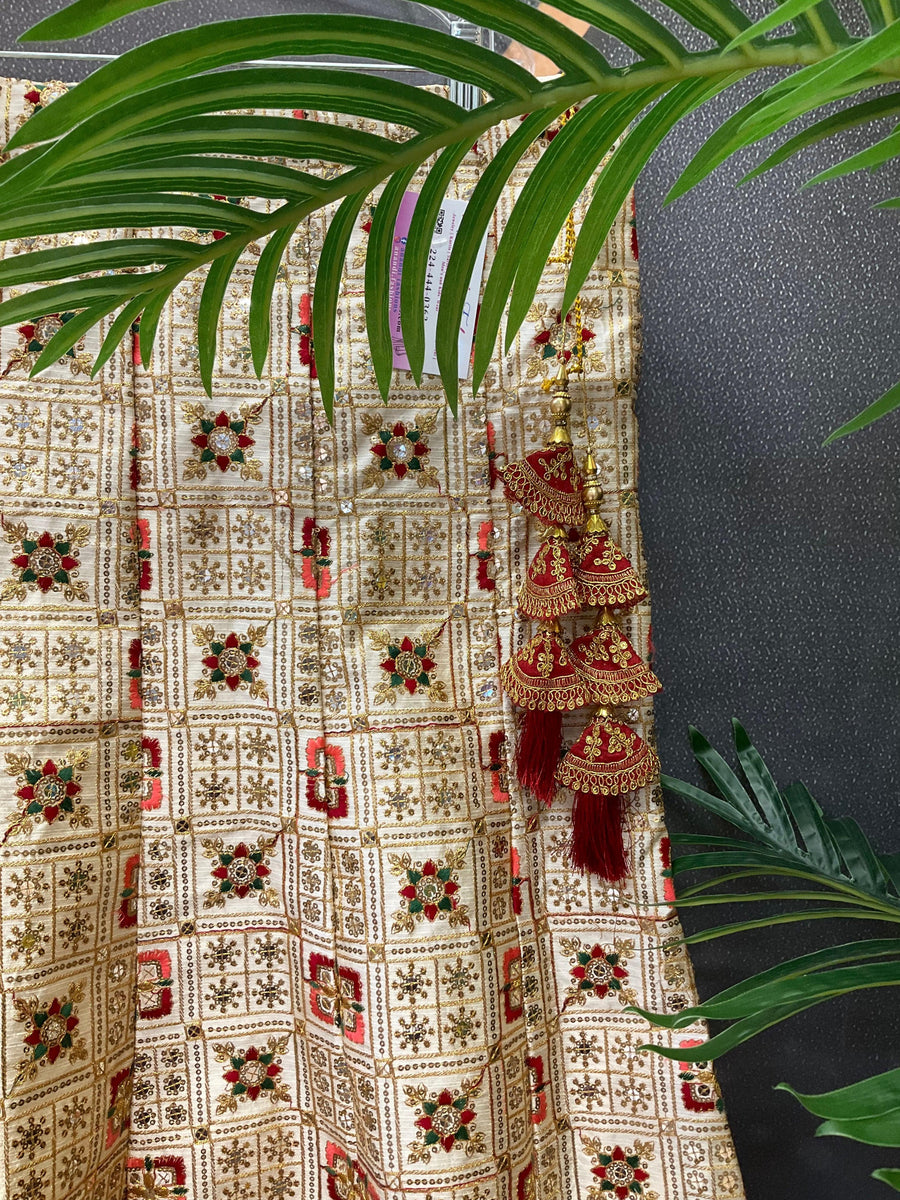 Gold Sequin Lehenga Skirt - Party & Festive Wear