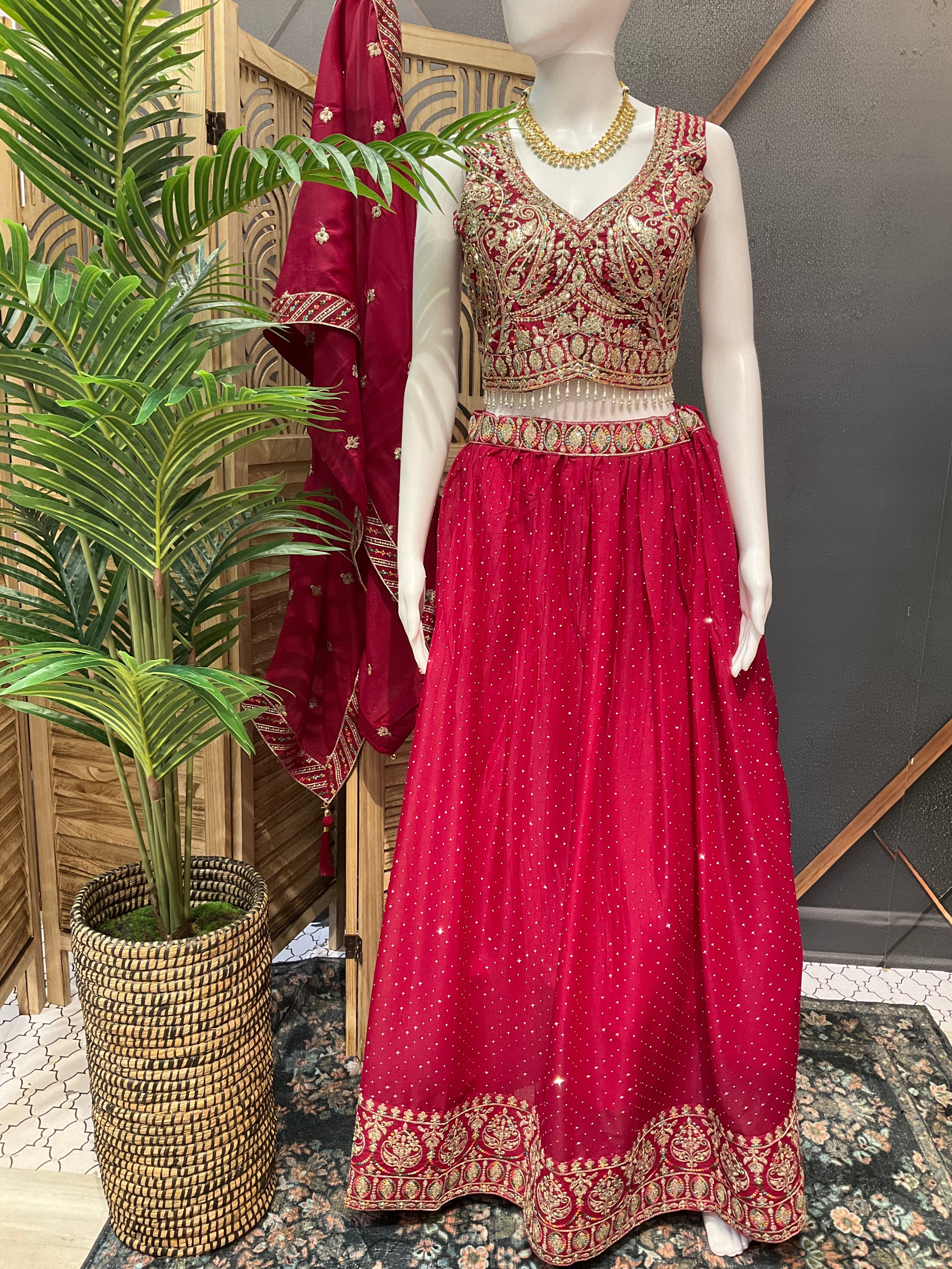 Heavy Party Wear Lehenga set with Embroidery work