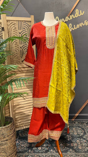 Women’s Plus Size Burnt Orange Kurti Set