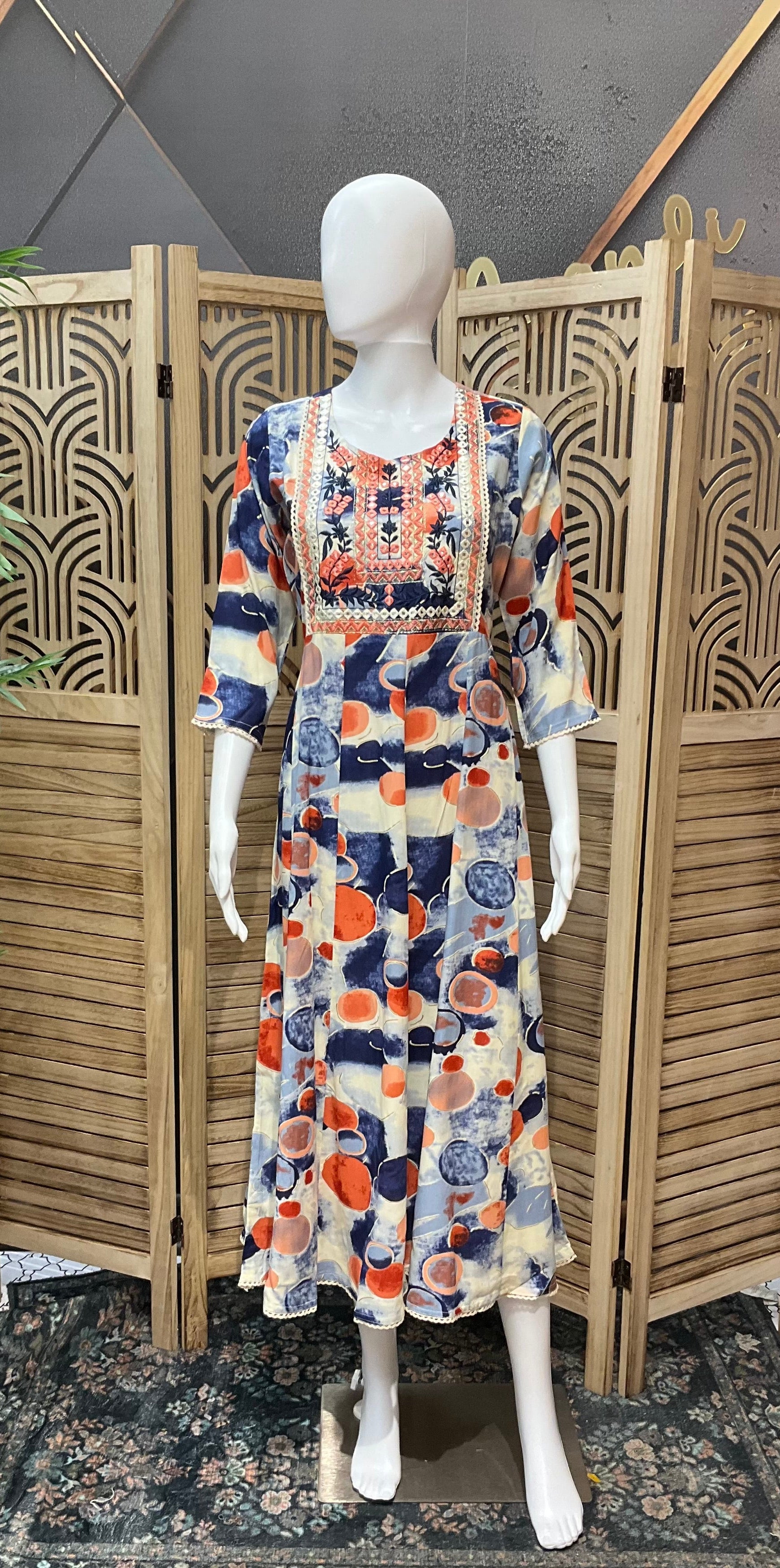 Modern Design Pure Cotton Long Kurti