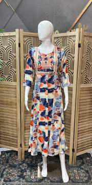 Modern Design Pure Cotton Long Kurti