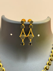 Black Stone CZ Necklace set