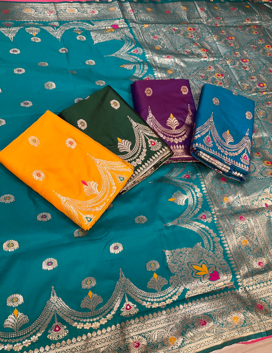 Silk Saree with Meenakari Weaving