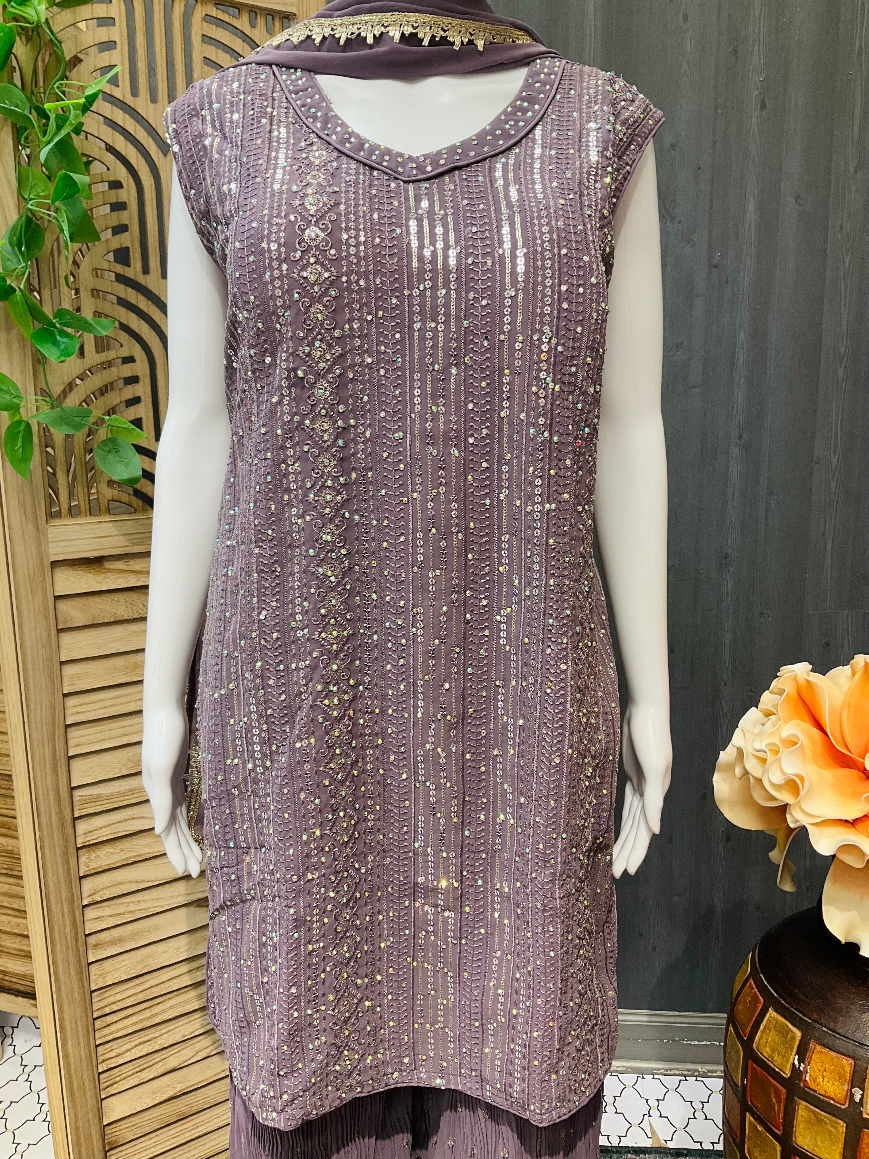 Light purple sharara suit/set