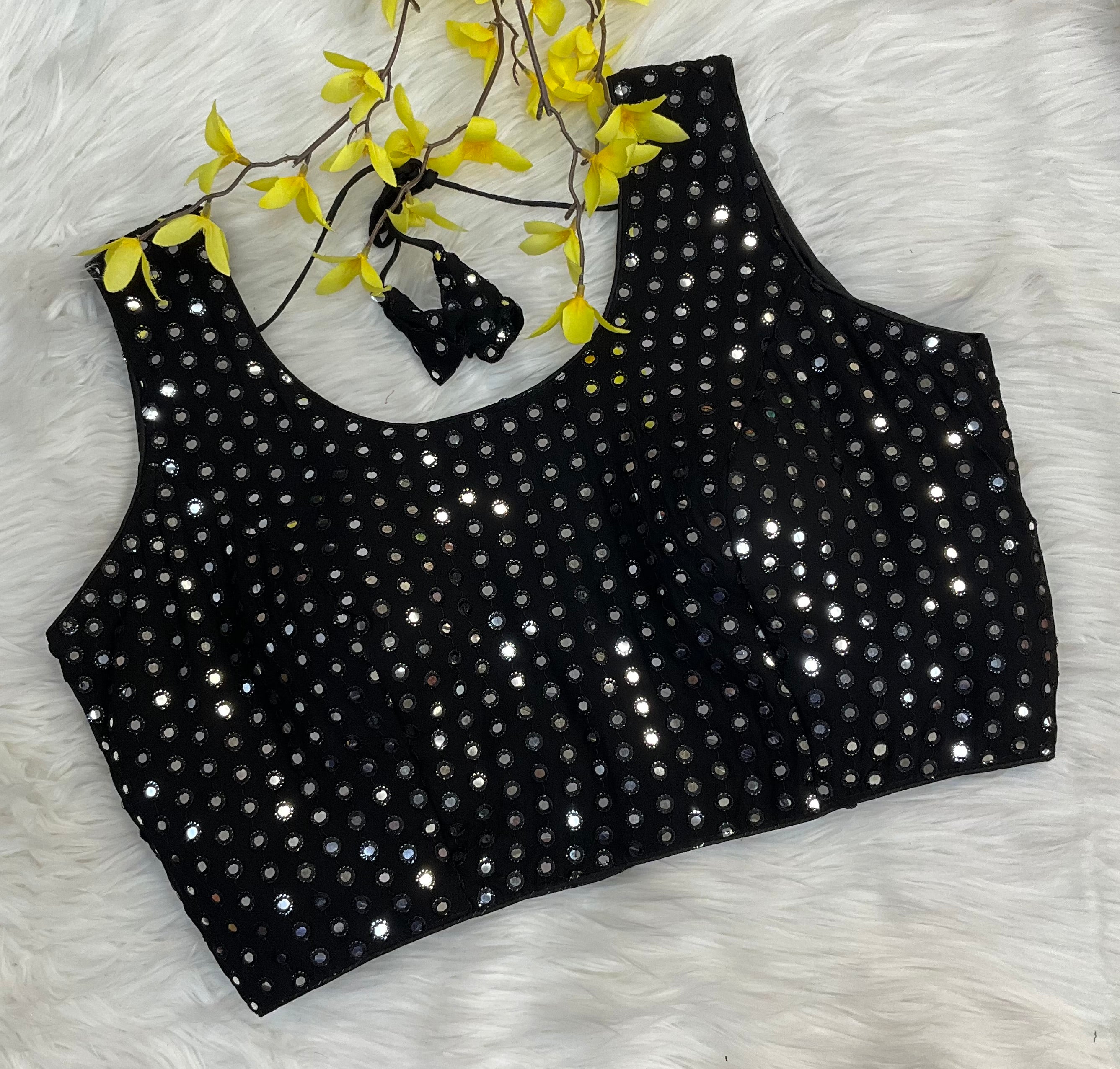 Size 40- Georgette Foil Mirror Blouse