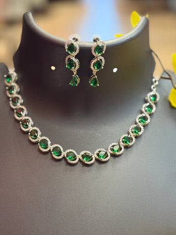 Silver Finish Party Wear Necklace sets