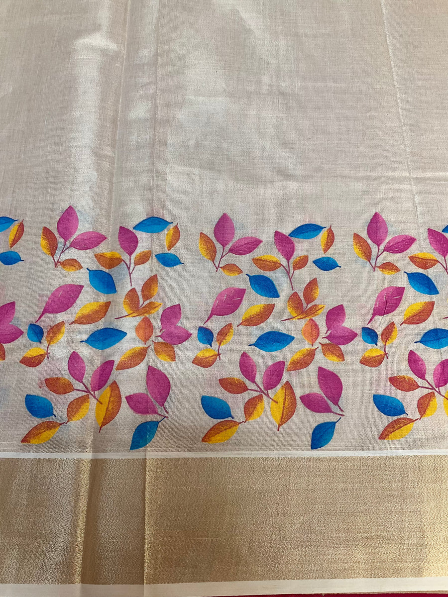 Digital Print Kerala saree