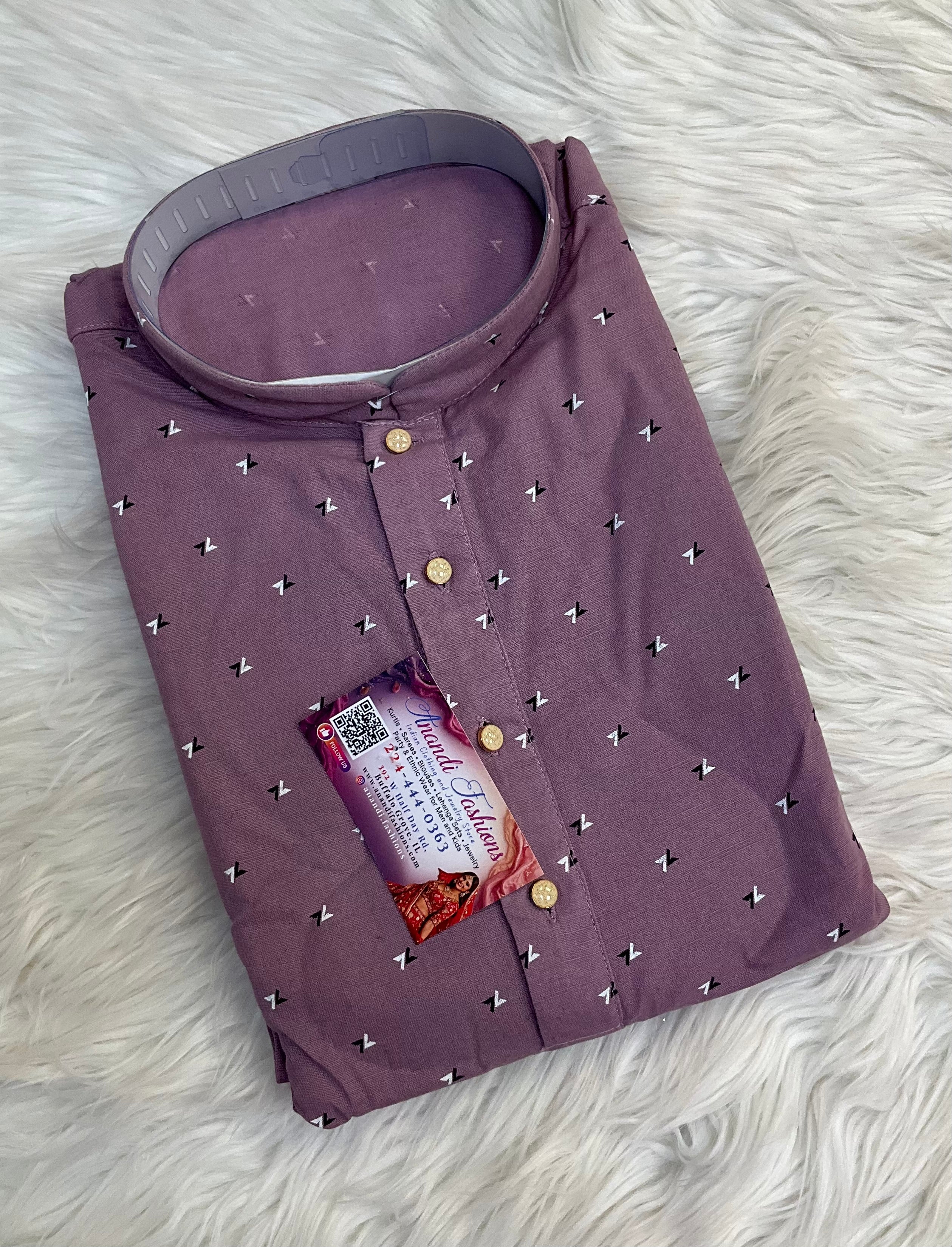 Purple Mens kurta set