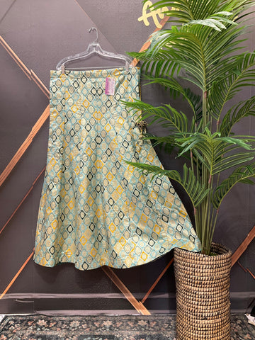 Multicolor Benarasi Party Wear Lehenga Skirt - Traditional Design