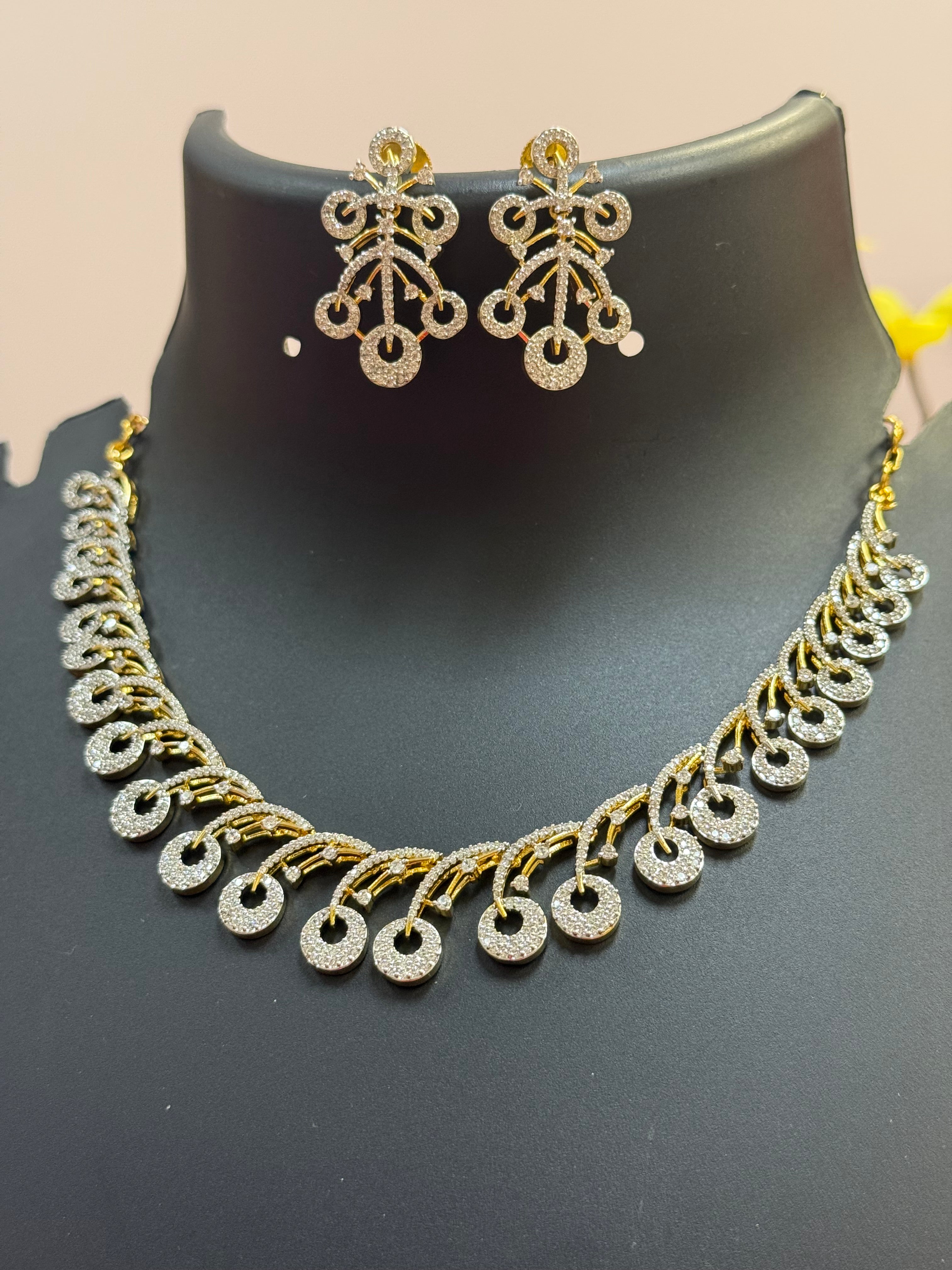 Unique Design CZ Necklace set