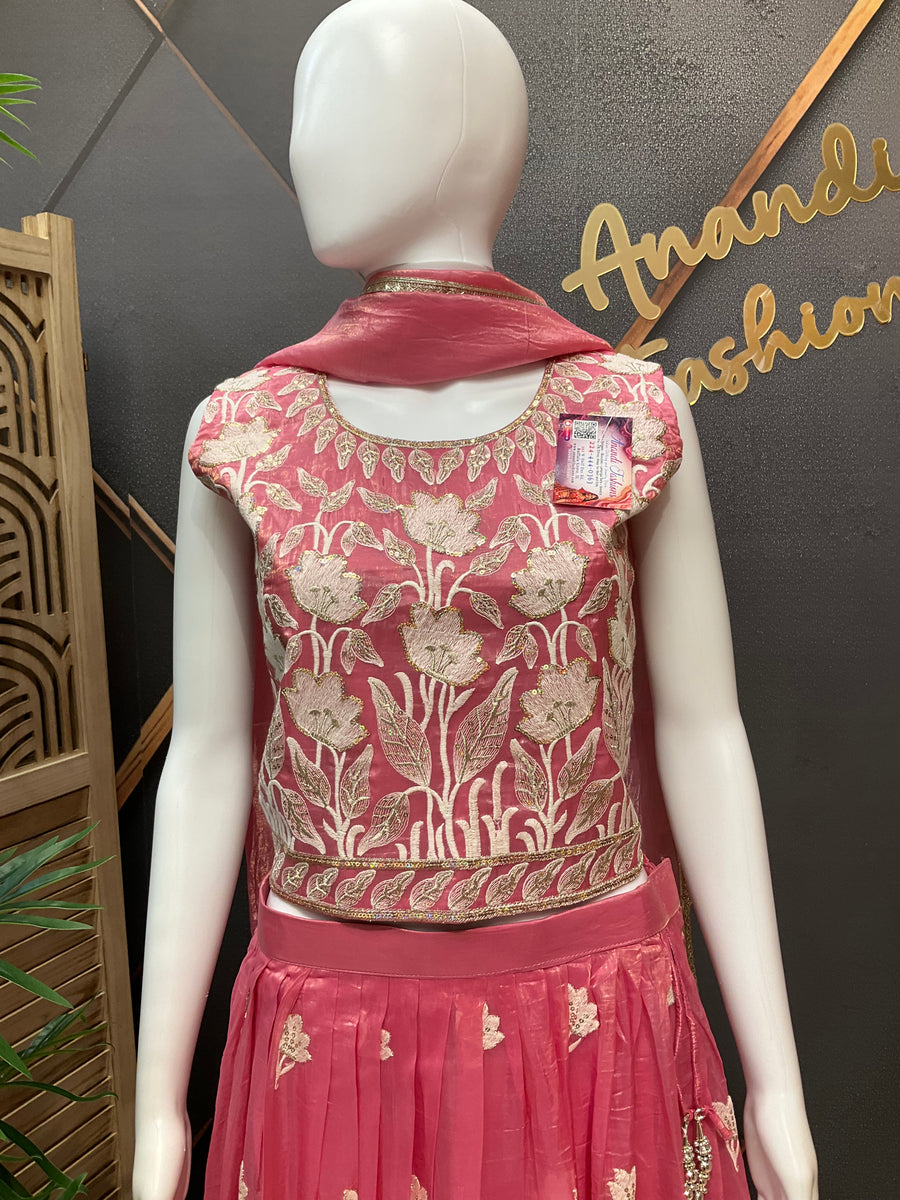 Baby Pink teenage Girls  lehanga set