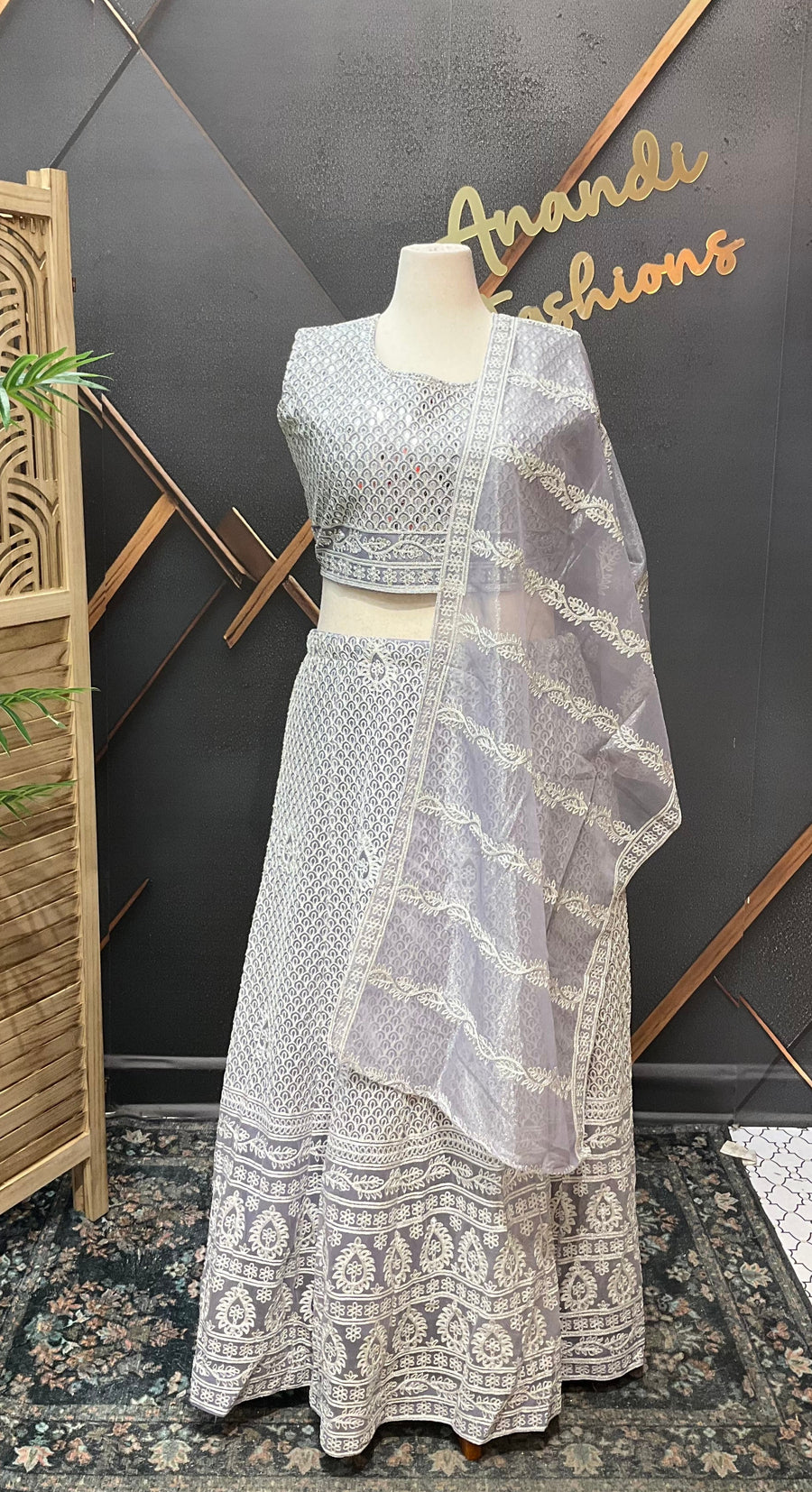 Plus Size Pastel Purple Lehenga set