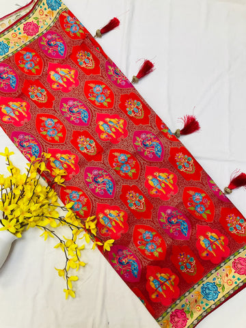 Premium Quality Kani Silk Saree with Beautiful Weaving