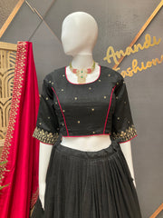 Black Silk Garba Chaniya choli