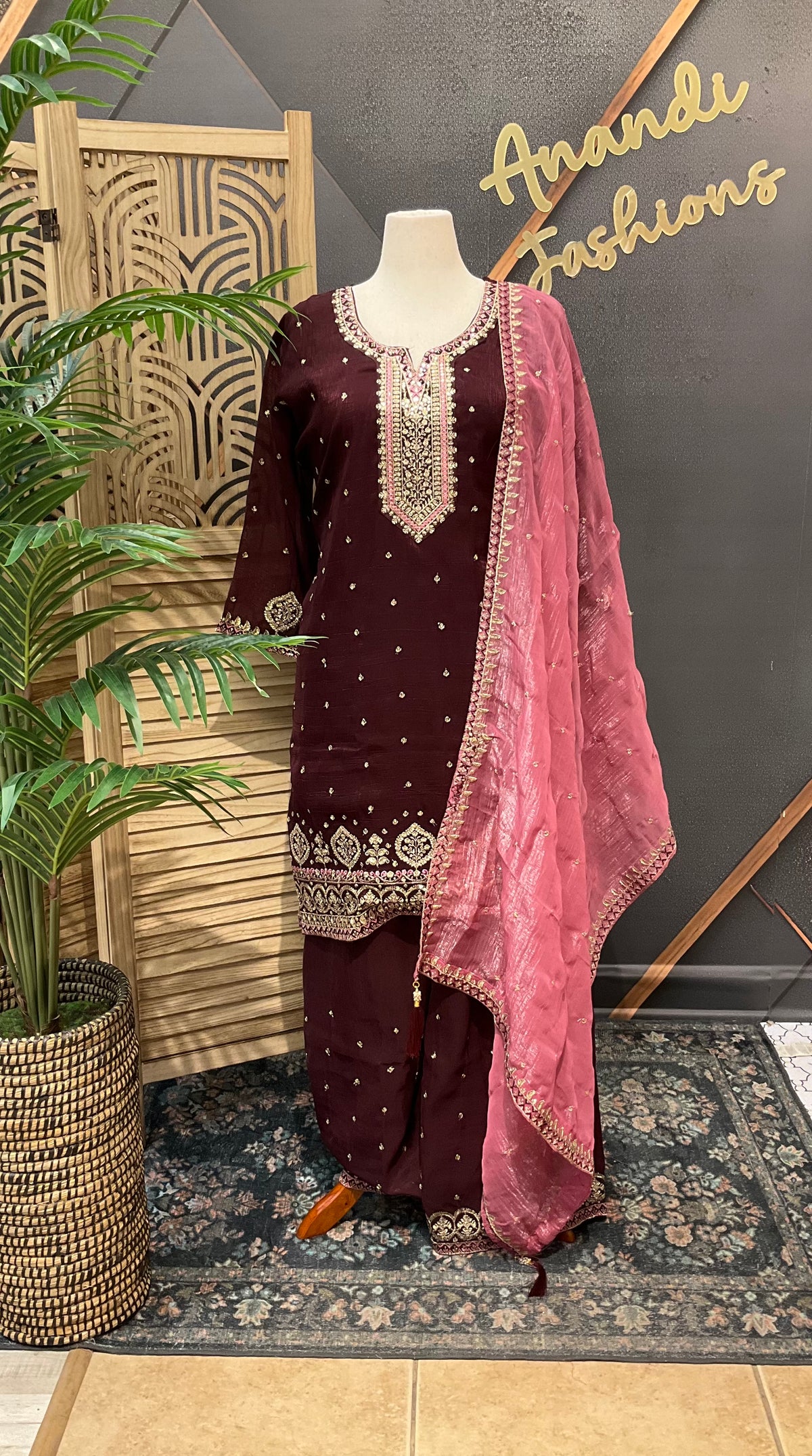 Size 52- Plus Size Party Wear Palazzo Sets