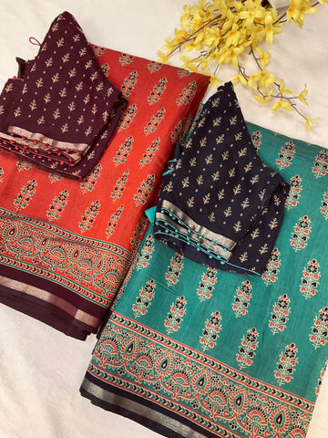 Soft and Lightweight Modal Silk Saree - Blouse Size 40 (Fits up to 44)