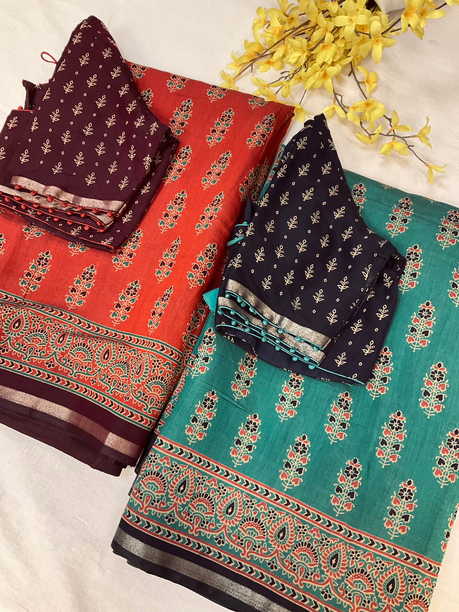 Soft and Lightweight Modal Silk Saree - Blouse Size 40 (Fits up to 44)