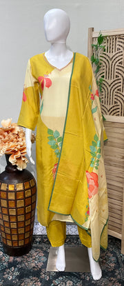 Muslin Kurti Set with Hand Embroidery