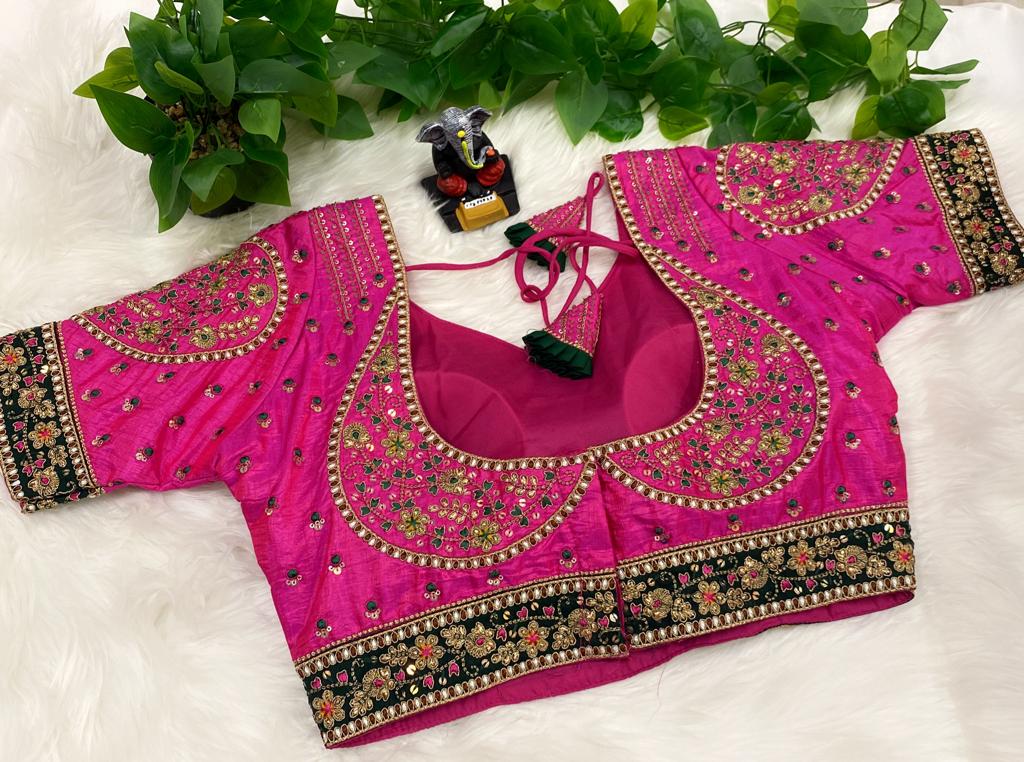 Vibrant Multi Colors Work blouse - Size 40 image 1