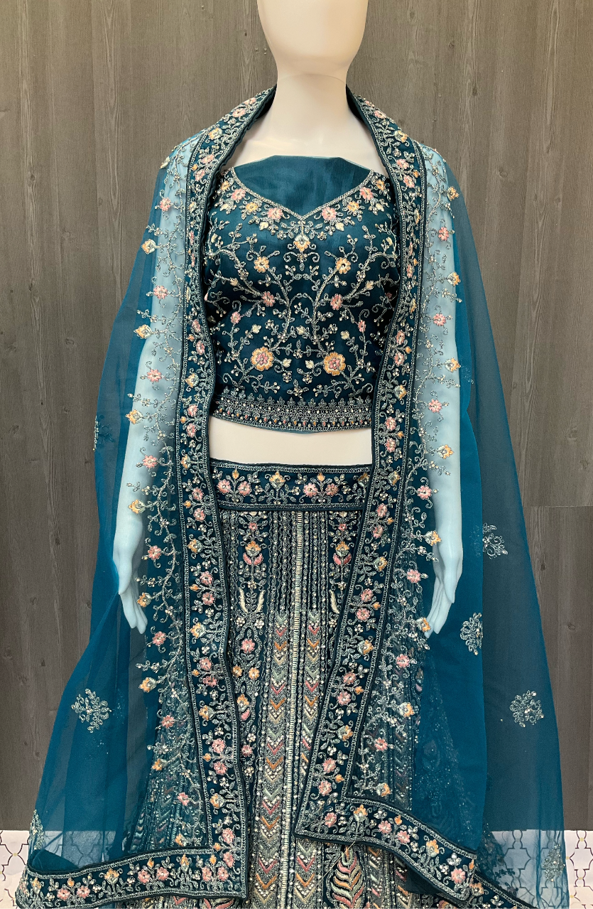 Semi Stitched -Bridal Lehenga Set - Elegant and Stunning Bridal Lehenga Set image 1