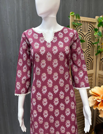 Pure Cotton 2 piece Kurti set
