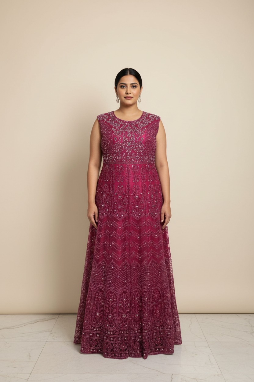 Plus Sizes-Light Weight Party wear Dresses