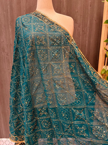 Gold Zari Embroidery Duppattas