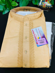 Kurta Pajama Dress - Mens Yellow kurta White Pajama