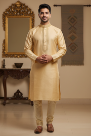 Men’s Dress Yellow White Kurta Set