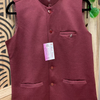Premium Quality Maroon Modi Jacket with Pockets - Ethnic Wear