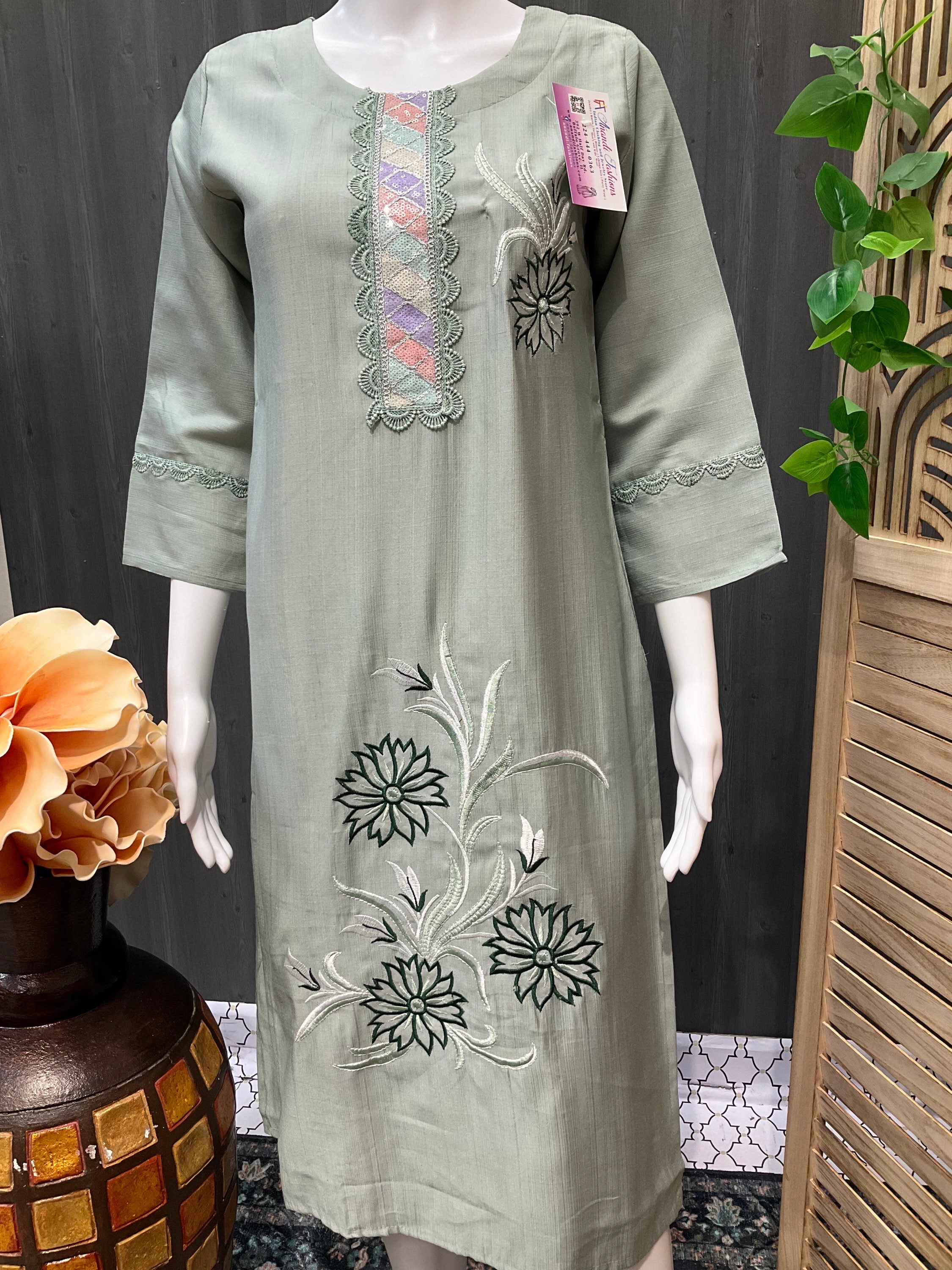 Embroidery Work Kurtis image 8