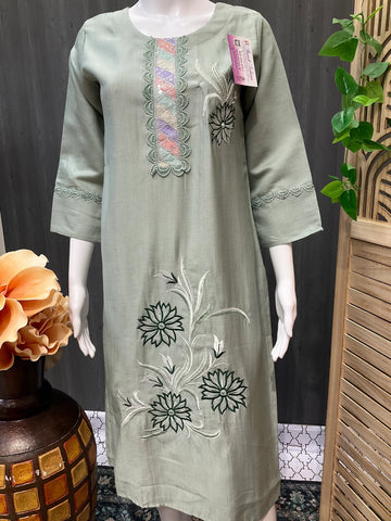Embroidery Work Kurtis