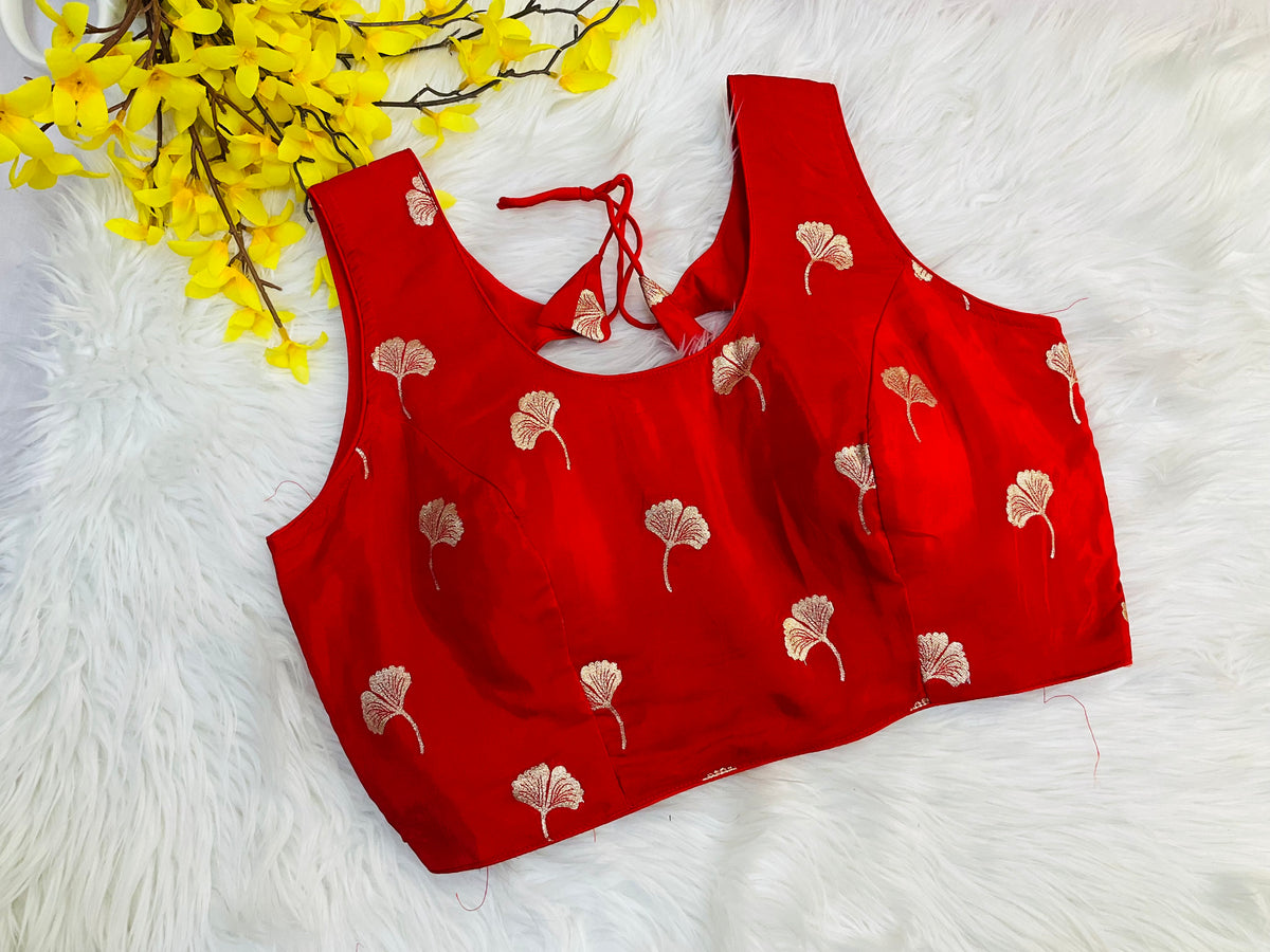 Size 38-Back Opening - Satin Silk Blouses