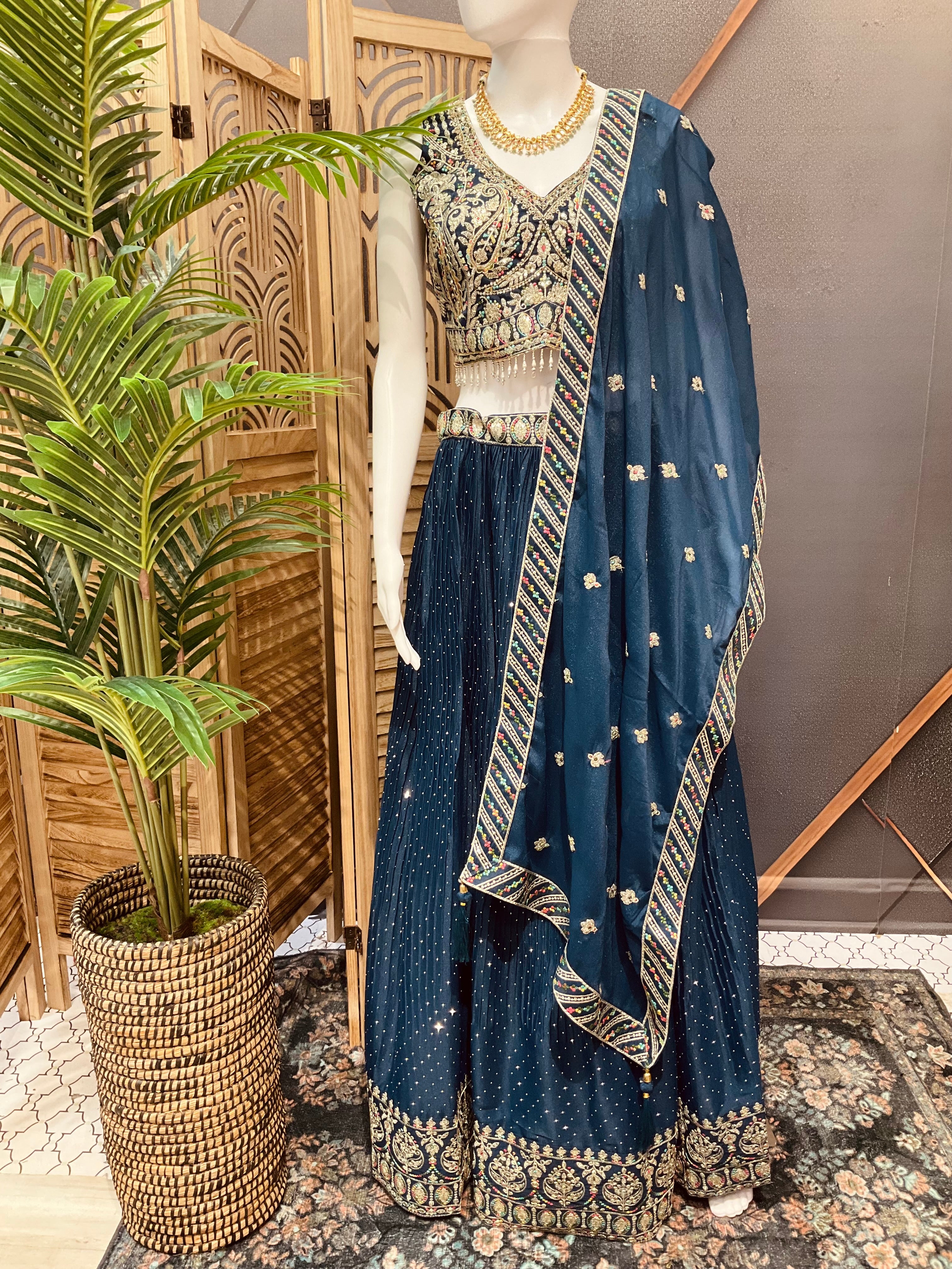 Heavy Party Wear Lehenga set with Embroidery work