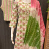 White color pure cotton Print Summer kurti set