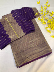 Purple Benarasi saree