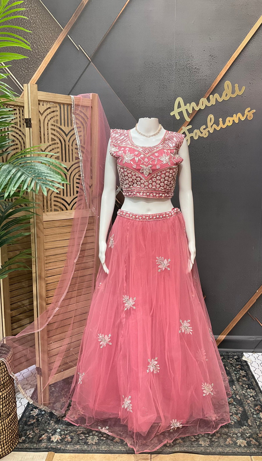Women’s Light pink Party Wear Lehanga set