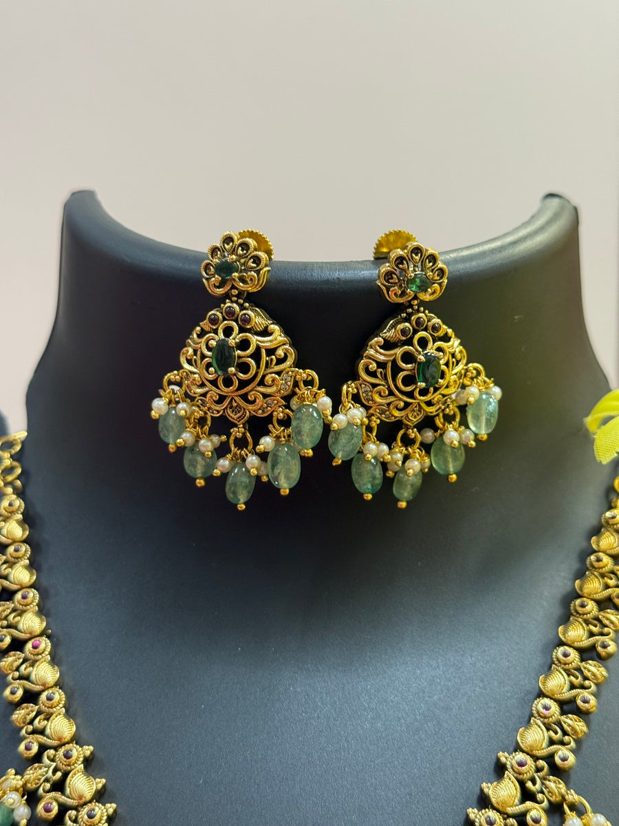 Antique Finish Necklace set with Pendant