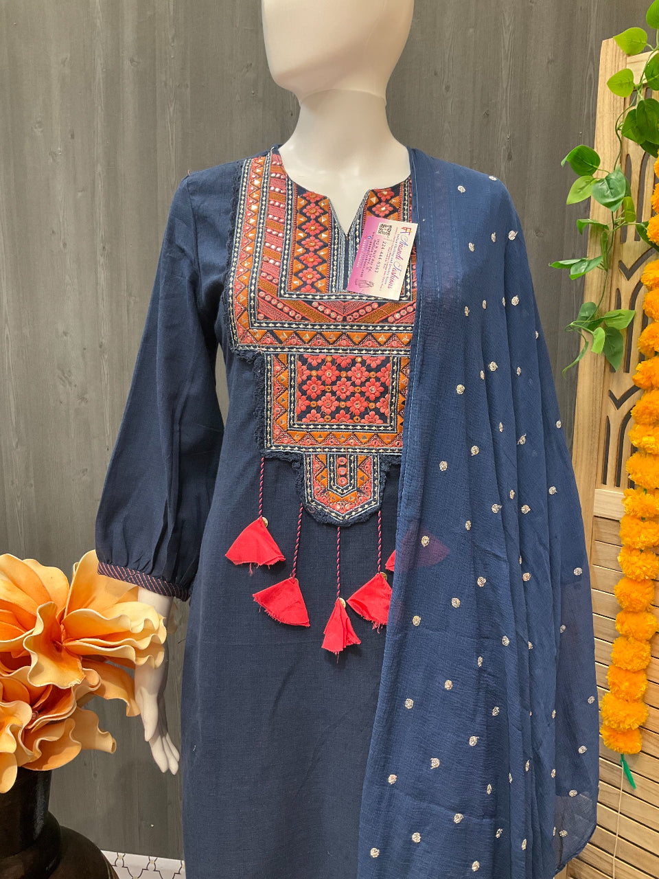 Size 38/US XS-Khadi Cotton Dhoti set image 1