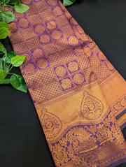 Pure Silk Saree - Copper Zari Work Traditional & Trendy 7 Colors
