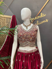 Satin Silk Lehenga Set