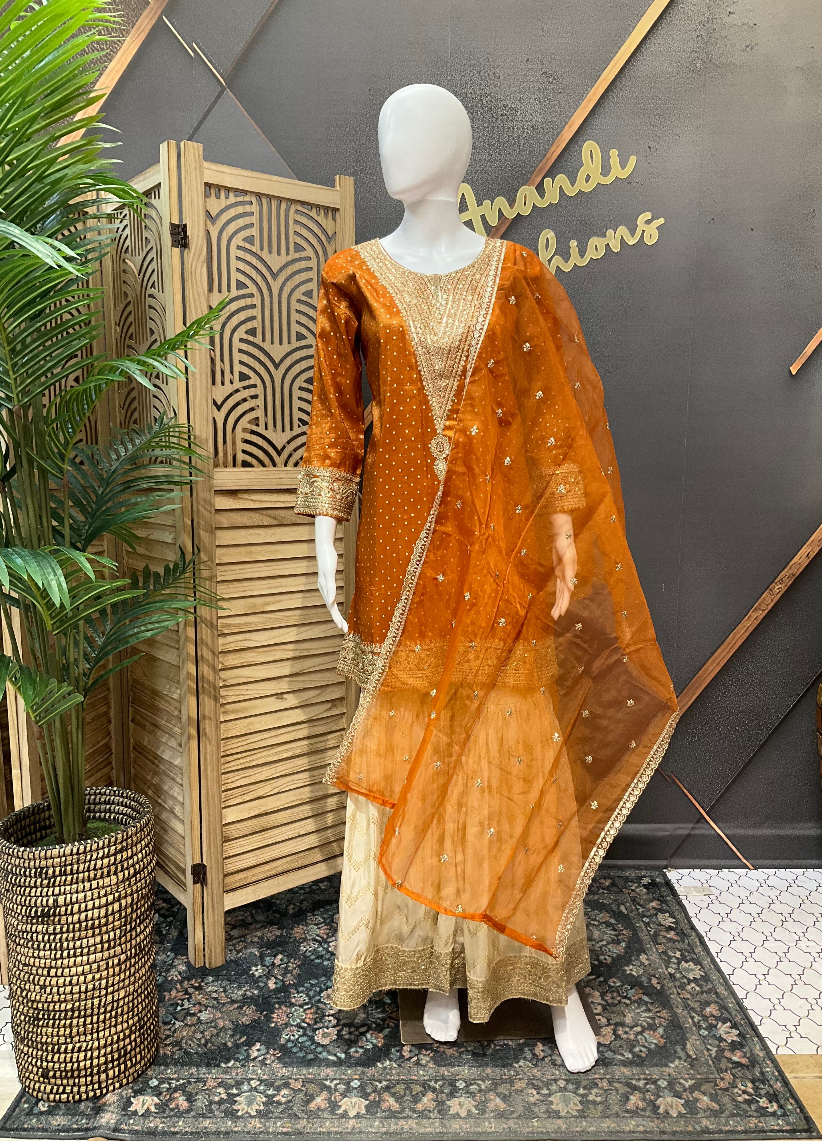 Size 42 - Shimmery Tissue Sharara sets